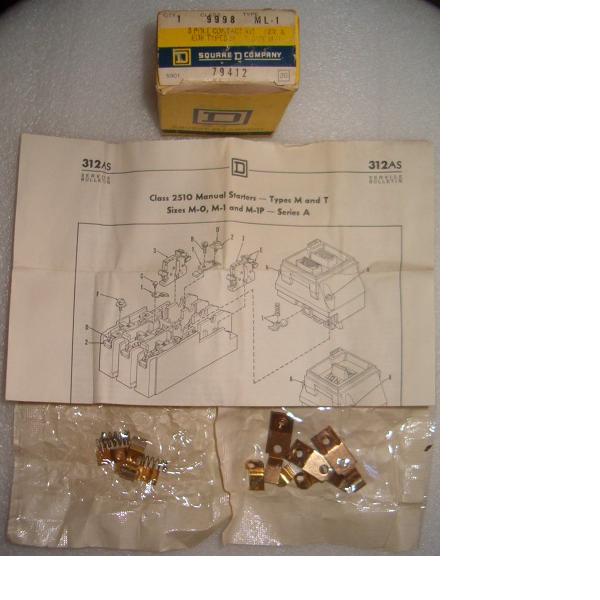 Square D 9998-ML-1 Contact Kit 3 Pole New in the Box