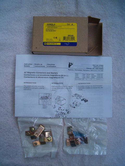 Square D 9998-SL-4 Contact Kit 3 Pole Size 2 New in the Box - Click Image to Close